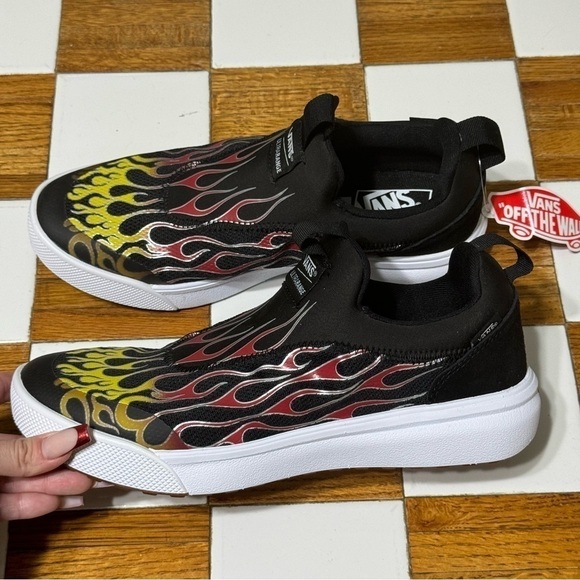 Vans Ultrarange Sock Mash Up Flames Sneaker Size 10 Women - Picture 5 of 10